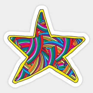 RAINBOW STAR! RAINBOW STAR! RAINBOW STAR! Sticker